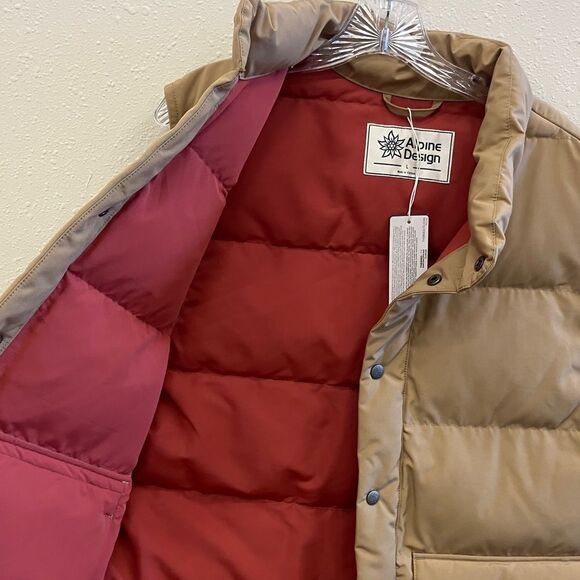 Alpine Design Men's Puffer Vest Sahara Sand NEW - Picture 5 of 7